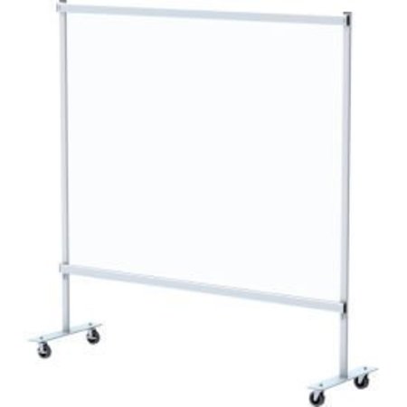 TESTRITE INSTRUMENT CO Global Industrial„¢ Clear Mobile Divider, Vinyl, 60"W x 60"H TT-1986-W